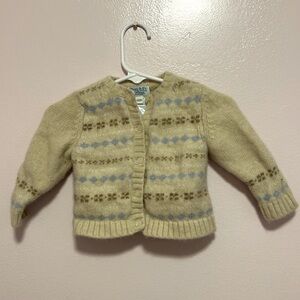 Best & Co 100% Merino Wool Cardigan Sweater Sz 12 Mo